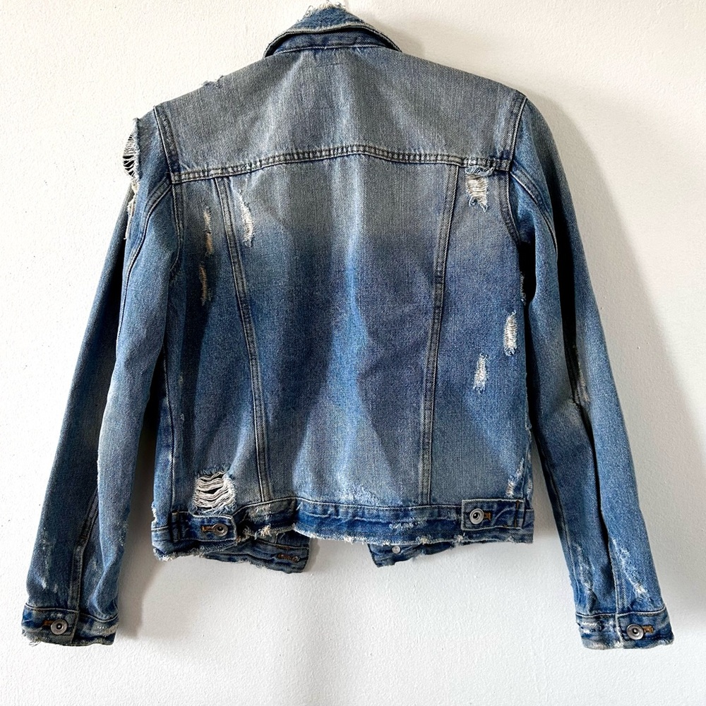 Zara | Distressed Denim Jacket - Picture 2 of 3